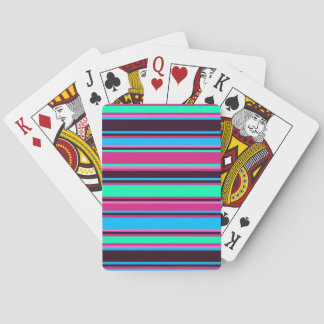 Fet Magenta-, Aqua- och Blue Stripe-bokkort Casinokort