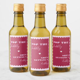 Fet Magenta Popp Bubblorna Hon Får en Make Vinetikett