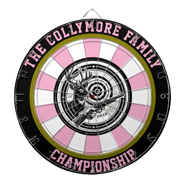 Fet målbild av Hjort Darttavla (Framsidan)