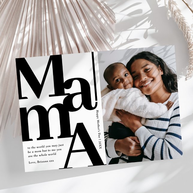Fet Mamma Photo Mors dag Kort (Skapare uppladdad)