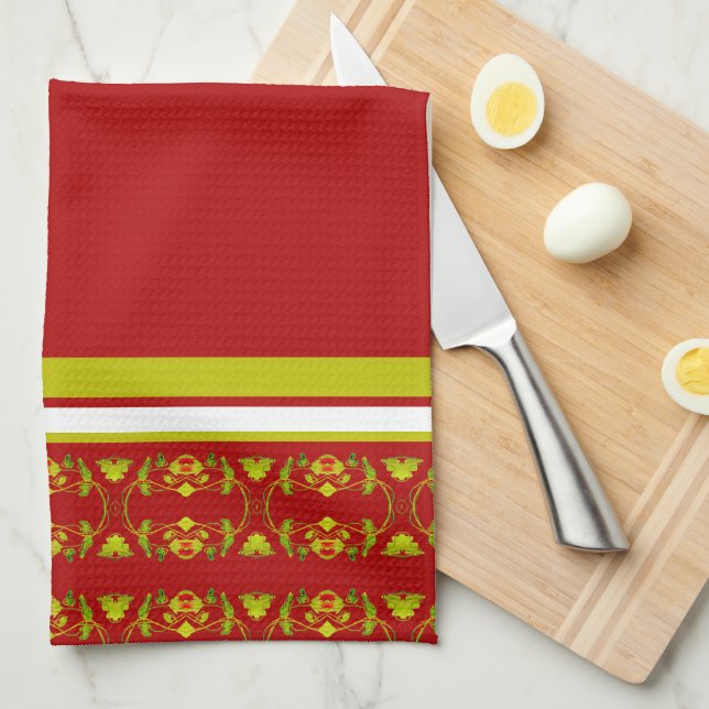 Fet med dekorativ utskrift kökshandduk (Vikt i Fjärdedel)