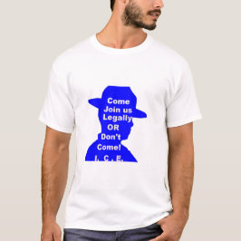 Fet meddelandesilhuett – laglig invandring påståen t shirt