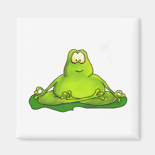 Fet meditera groda magnet
