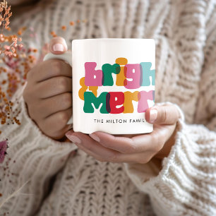 Fet Merry Bright-Helgdag Kaffemugg