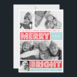 Fet Merry och Bright Photo Card Julkort<br><div class="desc">.</div>
