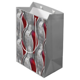 Fet Metallisk 3D Red Grått Struktur-utseende