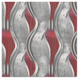 Fet Metallisk 3D Red Grått Struktur-utseende Tyg