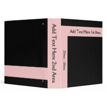 Fet minimal Rosa på Svart Anpassningsbar Binder