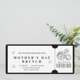 Fet minimalist mödrardagsbrunchkupong inbjudningar