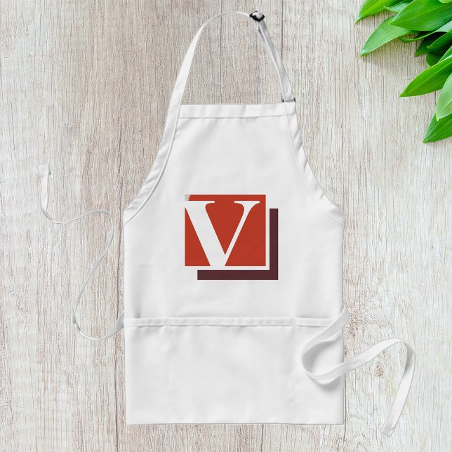 Fet minimalistisk bokstav V monogram Förkläde (Skapare uppladdad)