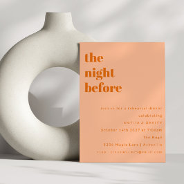 Fet, minimalistisk persiko - enkel repetitionsmidd inbjudningar