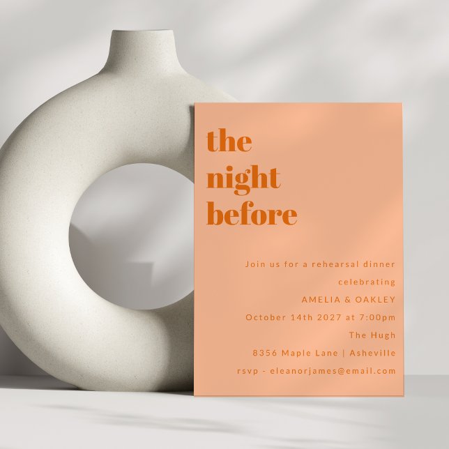 Fet, minimalistisk persiko - enkel repetitionsmidd inbjudningar (Skapare uppladdad)