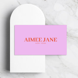Fet, minimalistisk Rosa/Orange av lyxen Boutique Visitkort