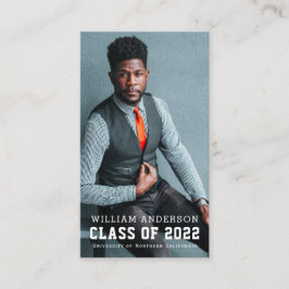 Fet, minimalistiskt foto Studenten Visitkort