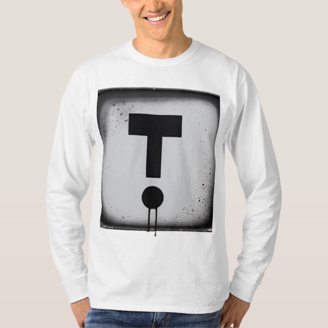 Fet, minimalistiskt T med droppeffekt Shirt (Framsida)