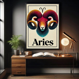 Fet minimalistiskt Zodiac-tecken Poster