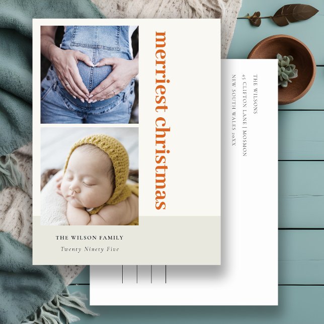 Fet minimum 2 Photo Red Rust - god jul Helg Vykort (Skapare uppladdad)