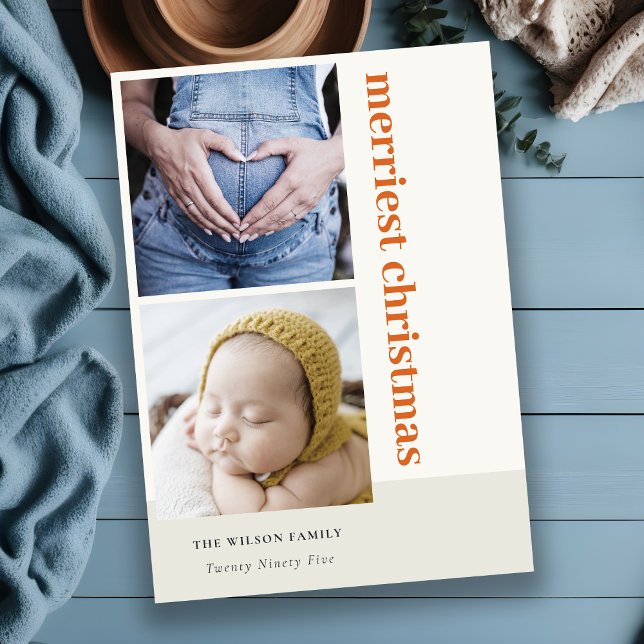 Fet minimum 2 Photo Red Rust - god jul Julkort (Skapare uppladdad)