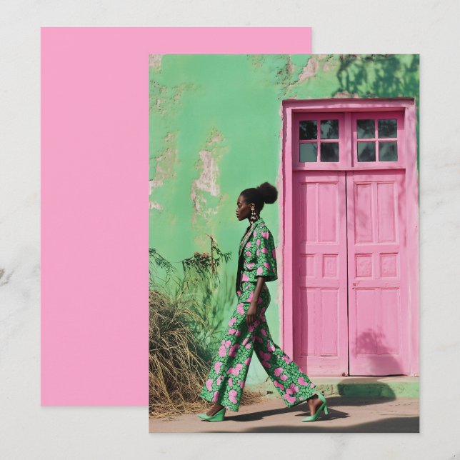 Fet Mode i ett brant urbanlandskap Inbjudningar (Fram/baksida)