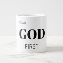 Fet Modern Gud Först Tro Sägande Slogan