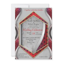 Fet Modern Metallisk 3D Red Grått Struktur-utseend