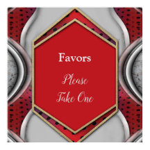 Fet Modern Metallisk 3D Red Grått Struktur-utseend