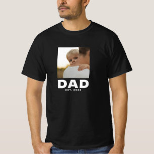 Fet Modern Pappa Etablerad Foto T-Shirt