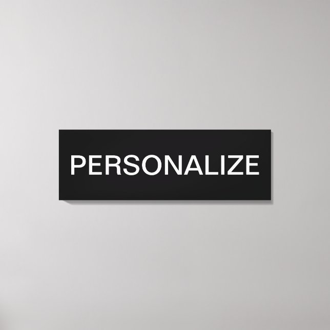 Fet modern, redigerbar text canvastryck (Framsida)