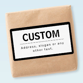 Fet modern redigerbar text | svart & vit fraktsedel