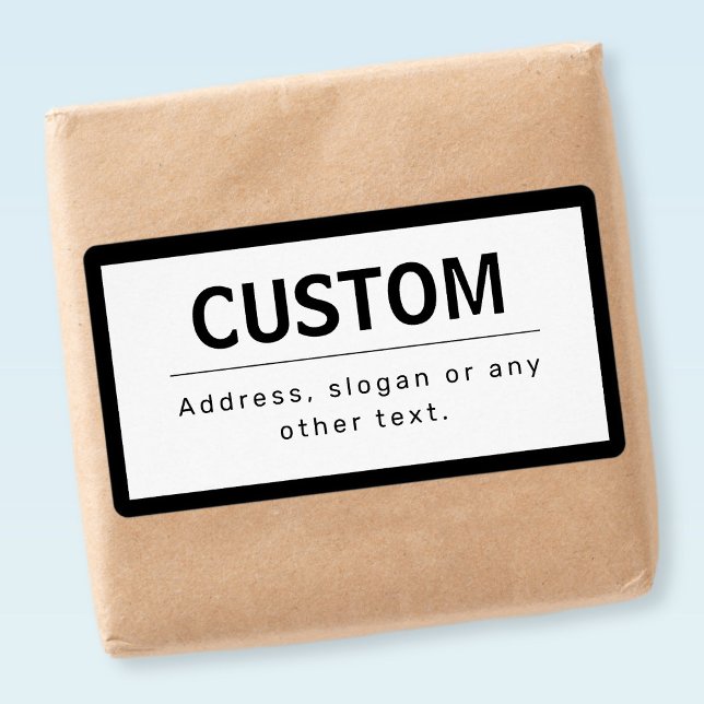 Fet modern redigerbar text | svart & vit fraktsedel (Skapare uppladdad)