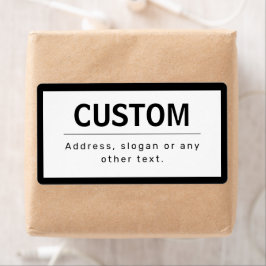 Fet modern, redigerbar text | Svartvitt Fraktsedel