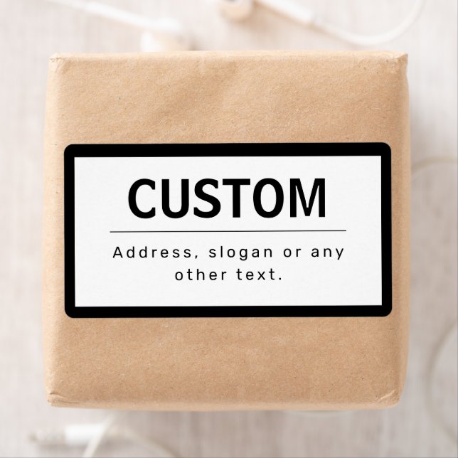 Fet modern, redigerbar text | Svartvitt Fraktsedel (Insitu)