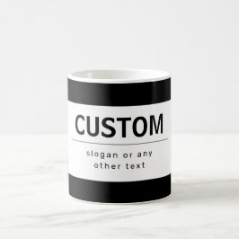 Fet modern, redigerbar text | Svartvitt Kaffemugg