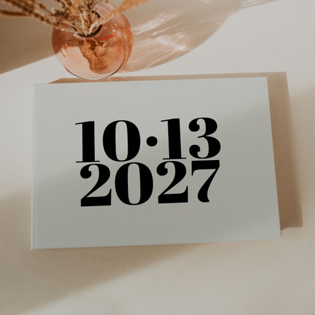 Fet modern vitbröllopsgästbok gästböcker (Skapare uppladdad)