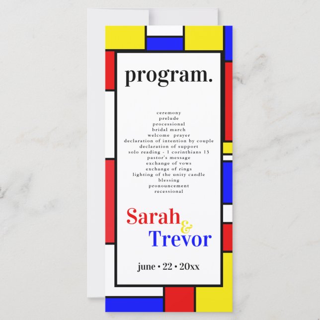 Fet mondriansk inspirerad retro Geometric Art (Framsida)