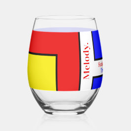 Fet mondriansk inspirerad retro Geometric Art