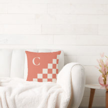 Fet Monogram Terracotta Cream Geometric Mönster