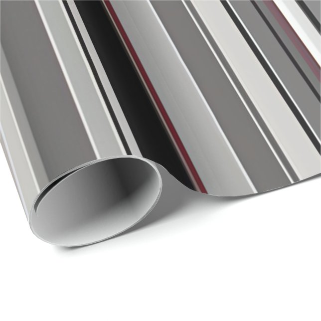 Fet monokrom stripe - utskuret presentpapper (Rullad Hörn)