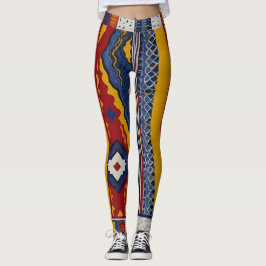 Fet Mönster för en dynamisk look Vivid Mosaic Leggings