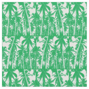 Fet Mönster i Tropical Handflatan Träd Tyg