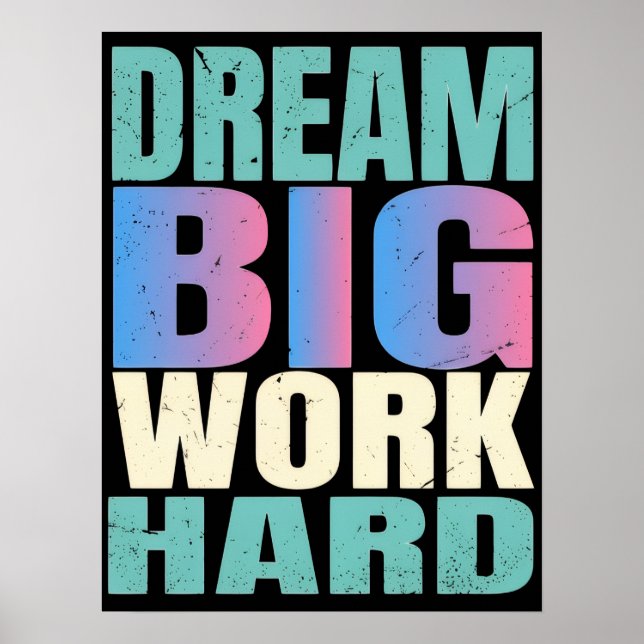 Fet Motivational – Inspirera, Fokusera, Uppnå 2026 Poster (Framsidan)