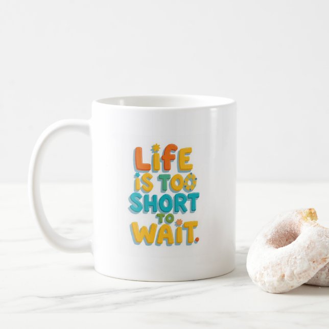 Fet motivationscitat lekfull stil kaffemugg (Med munk)