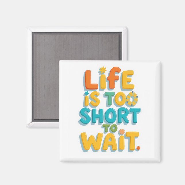 Fet motivationscitat lekfull stil magnet (Front/Back)