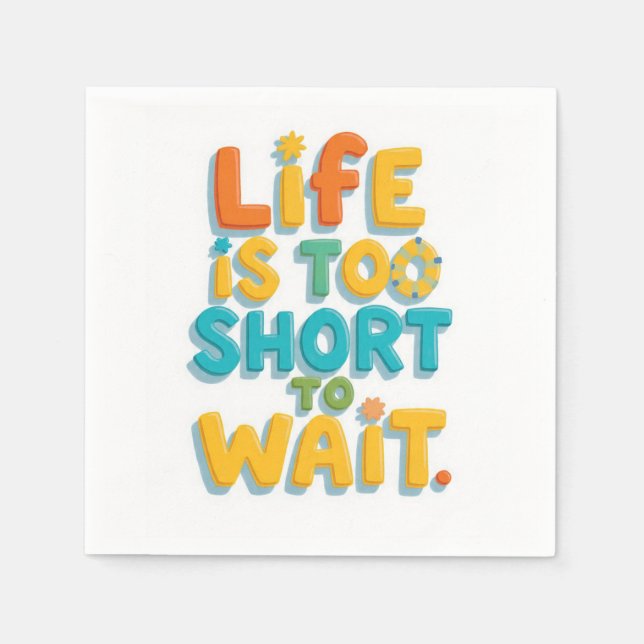 Fet motivationscitat lekfull stil pappersservett (Framsidan)