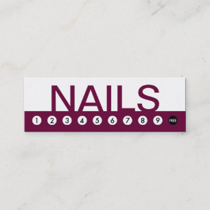 Fet NAIL SALON-kundlojalitet Lojalitetskort