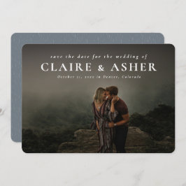 Fet namn enkelt klassiskt spara datumfotokortet spara datumet