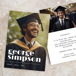 Fet Namn-skript Grad Student 2-foto Meddelande