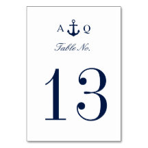 Fet Nautiskt Stil-Bordsnummer med minimalt Bröllop