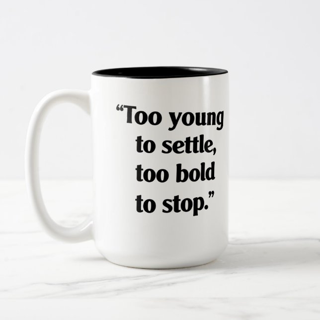 Fet nog för Behållan Två-Tonad Mugg (Vänster)