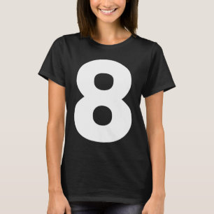 Fet nummer åtta 8 Teckensymbol för stort teckensni T Shirt